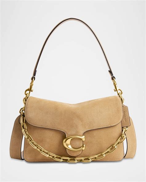 Coach Tabby Chain Suede Shoulder bag | Neiman Marcus