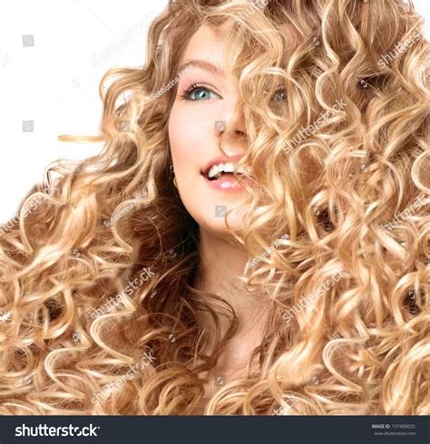 Beauty Girl Blonde Curly Hair Healthy Stock Photo 197409032 | Shutterstock