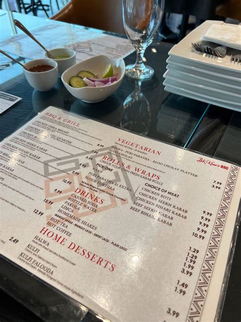 Menu at BK Khan BBQ, Farmers Branch