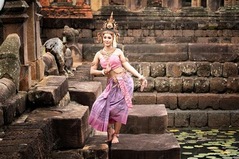 Premium Photo | Asian charming woman wearing typical thai dress ...