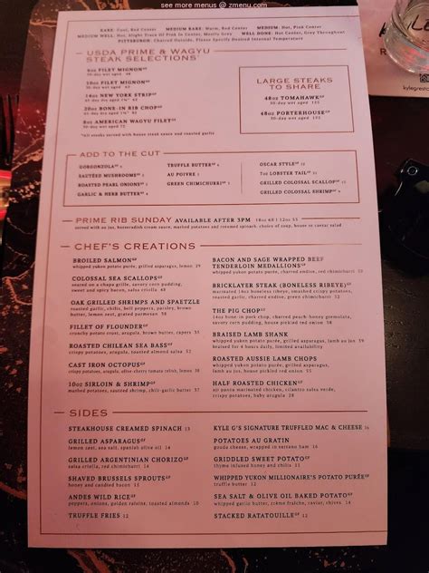 Online Menu of Oak & Ember Steakhouse Restaurant, Stuart, Florida ...