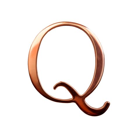 Copper Outline Letter Q Symbol isolated on transparent background 46823532 PNG
