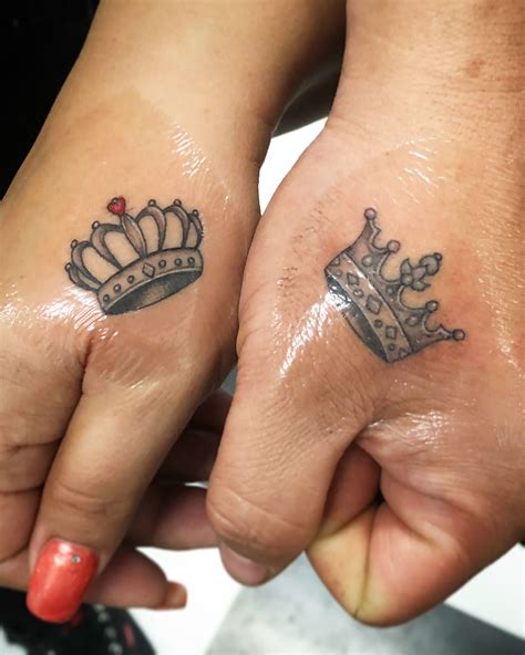 King And Queen Matching Tattoos
