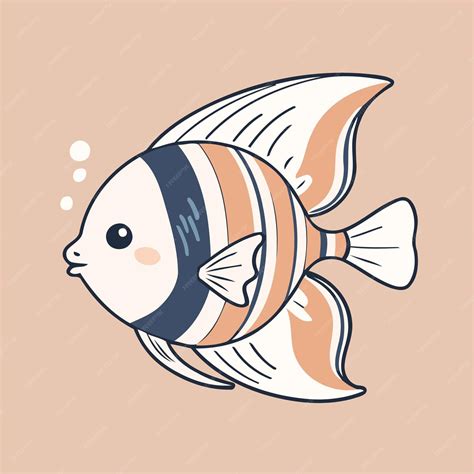 Premium Vector | Cute angelfish for toddlers vector illustration