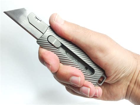 Titanium Slider Retractable Rogue Razor Utility Blade Box Cu