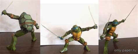 Леонардо / Leonardo (Черепашки-ниндзя) из бумаги, модели сборные ...