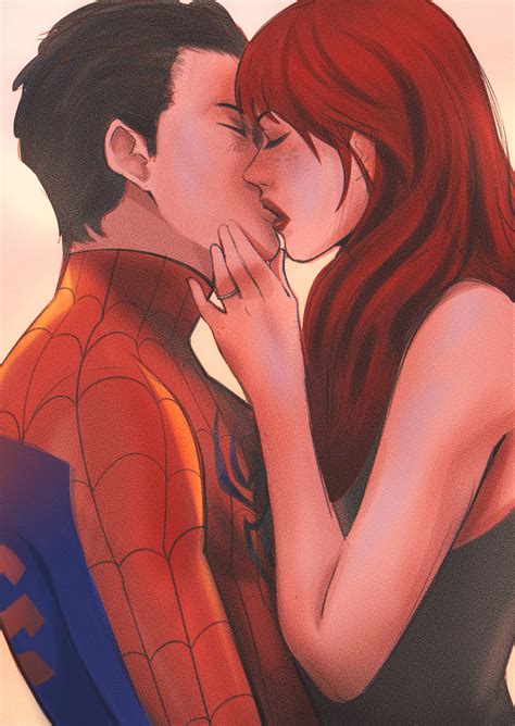 Peter Parker And Mary Jane Kissing