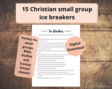 15 Christian Small Group Ice Breakers, Sunday School Teacher Resources ...