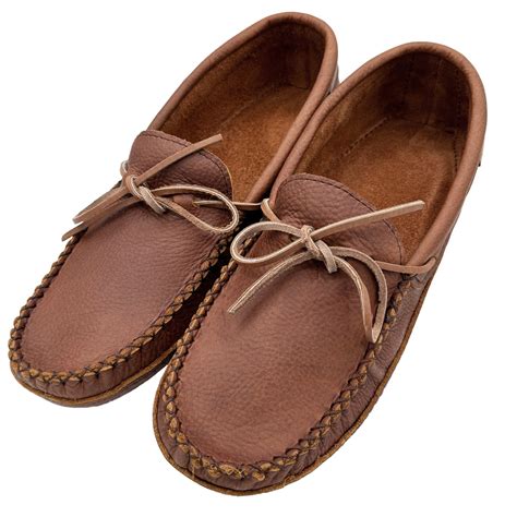 Men's Extra Wide 3E Genuine Leather Moccasin Slippers – Moccasins Canada