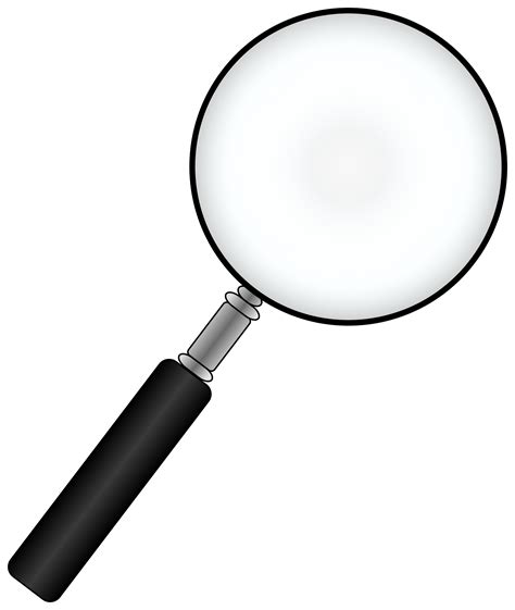 Black Magnifying Glass Clip Art PNG