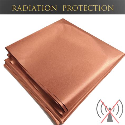 Faraday Cloth Conductive Copper Fabric Reduce EMF/EMI Protection Material Blocking RFID/RF ...