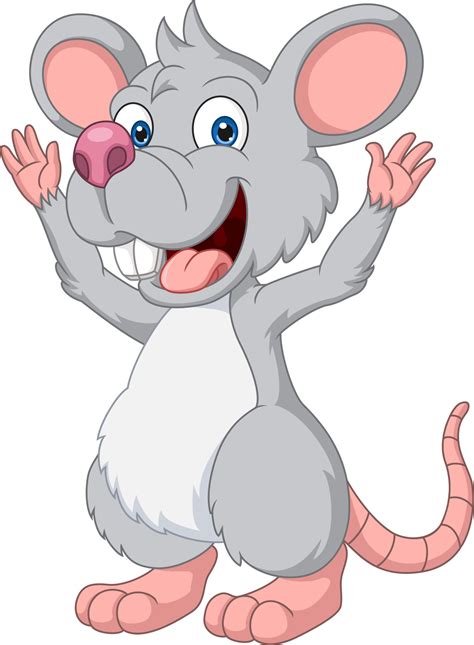 Cute rat cartoon raising hands 5112519 Vector Art at Vecteezy