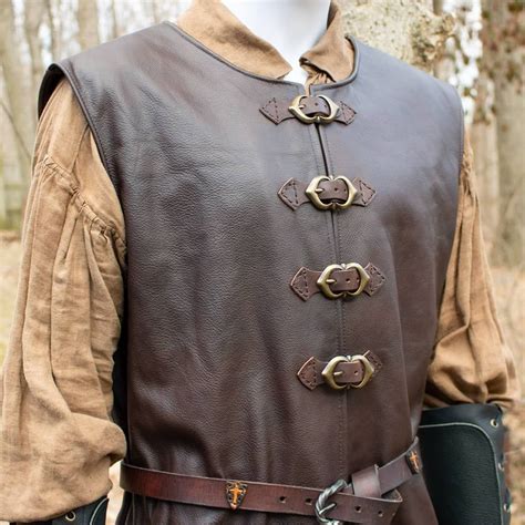 medieval leather tunic, renaissance leather shirt | Leather outfit ...