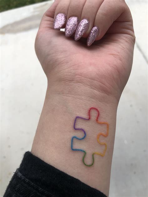 Autism Puzzle Pieces Tattoo