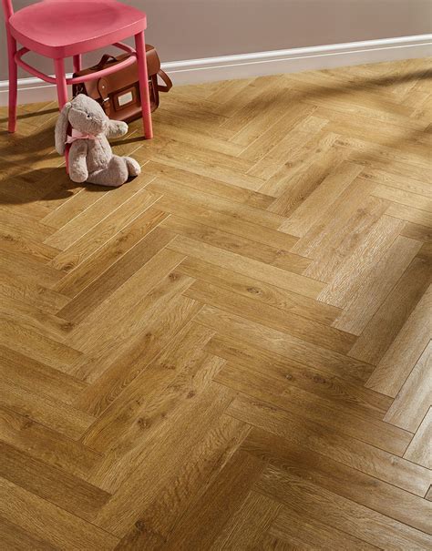 Prime Herringbone - Golden Oak Laminate Flooring | Direct Wood Flooring