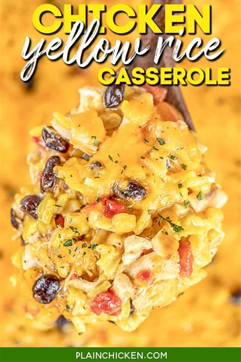 Chicken & Yellow Rice Casserole - Plain Chicken