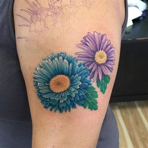 Aster flower tattoo meaning - Calaverastattoos.com