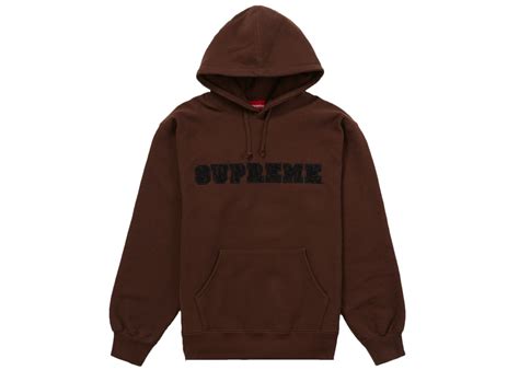 Supreme Lace Hooded Sweatshirt Dark Brown | Hooded sweatshirts, Hoodies ...