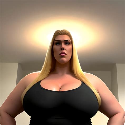 huge very tall strong and massive plus size blonde young girl with very ...