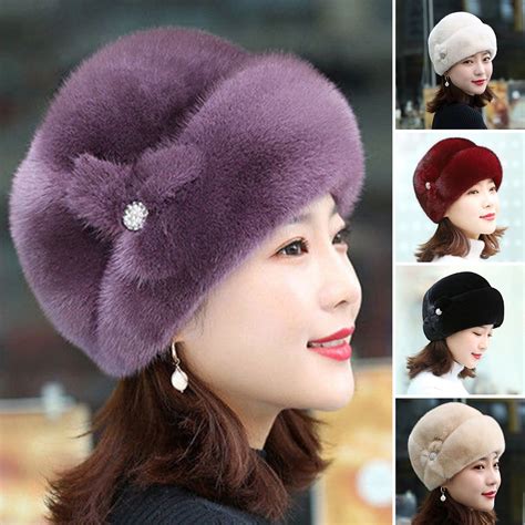 Dengjunhu Winter Middle-Aged and Elderly Women's Hats, Winter Russian ...