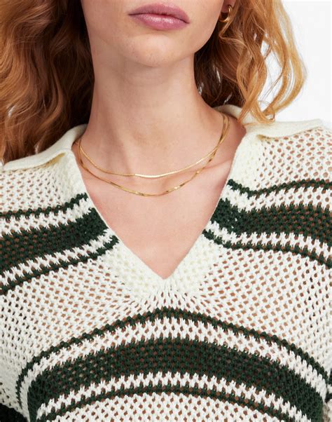 Open-Stitch Johnny Collar Sweater | Madewell