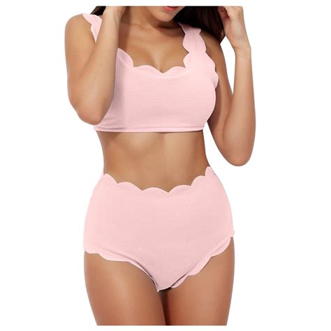 LKJYER High Waisted Swimsuits for Women Tummy Control Bathing Suit ...