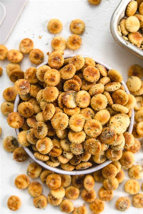 Baked Oyster Crackers Snacks Ranch Oyster Crackers Snack Recipe