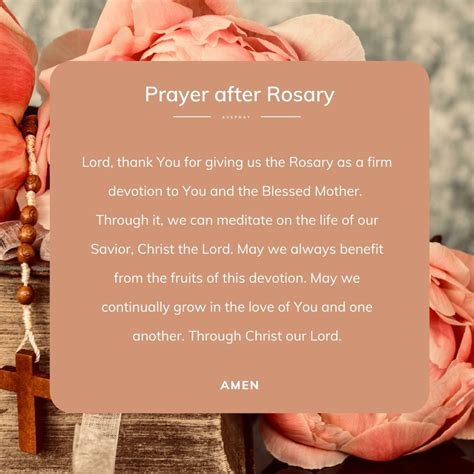 Prayer after Rosary