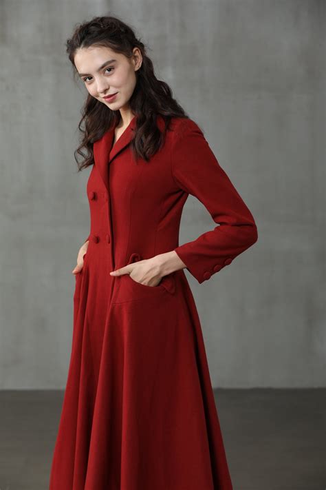 Roman Holiday 2020 | Red Wool Coat Jacket – Linennaive