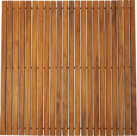 Amazon.com: Nordic Style Teak Shower and Bath String Mat - Indoor and ...