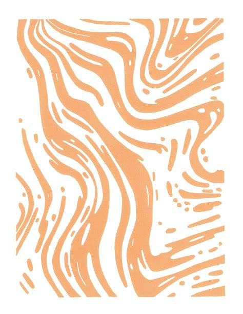 Orange Marble Lino Print | Francesca Williams Illustration
