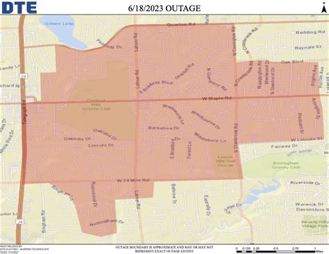 DTE confirms a planned power outage today in 4 local municipalities