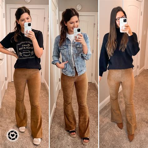 Tan flare bottoms | Chic fall outfits, Flared pants outfit, Tan pants ...