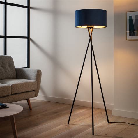 Buy Habitat Navy Velvet Easy Fit Lampshade - 40cm | Lamp shades | Argos ...