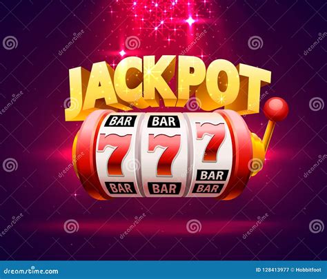 Golden Slot Machine Wins The Jackpot. Stock Vector - Illustration of ...