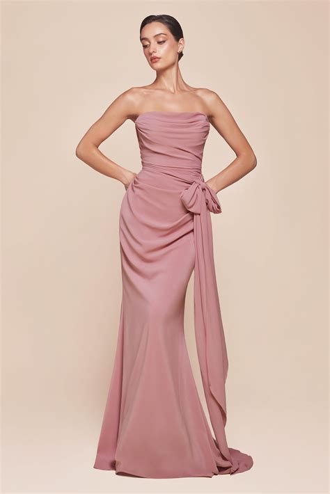 Dusty Rose Dresses | Lady Black Tie
