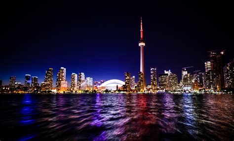 Toronto Night Skyline - 4K Ultra HD Wallpaper