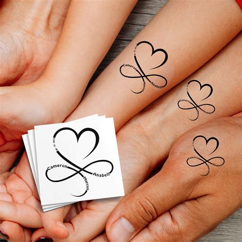 Infinity Heart Family Tattoos Infinity Feather Tattoo Black Poison