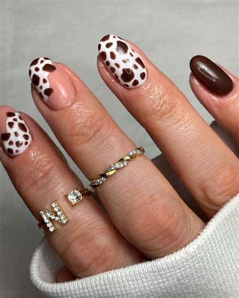 Brown Cow Print Nails: 30 Wild Manicure Ideas to Try - Nail Designs Daily