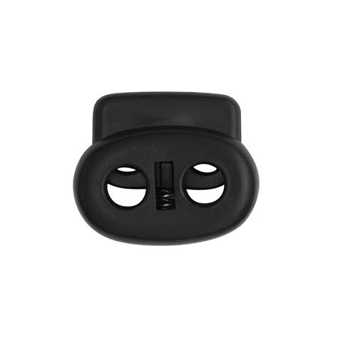 Pig Nose Toggle 2 Hole Cord Lock Black Double Hole Stopper Kalsi Cords