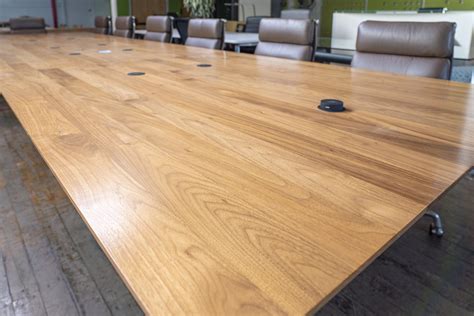 18' x 5' Walnut Conference Table with Matching Credenza • Peartree ...