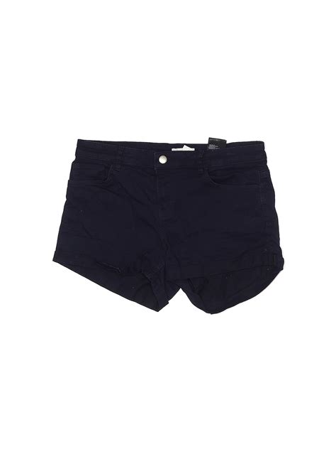 H&M Solid Black Blue Shorts Size 8 - 57% off | ThredUp