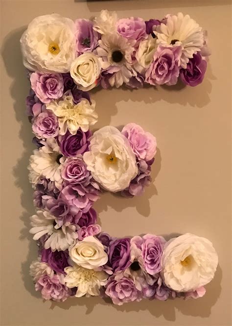 Large floral letter wood letter flower letter baby shower etsy – Artofit