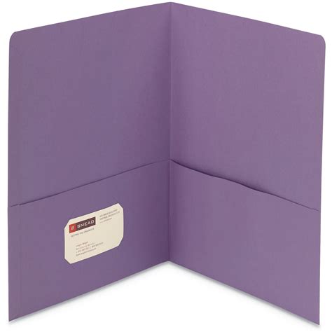 Smead Two-Pocket Folder, Textured Paper, Lavender, 25/Box -SMD87865 ...