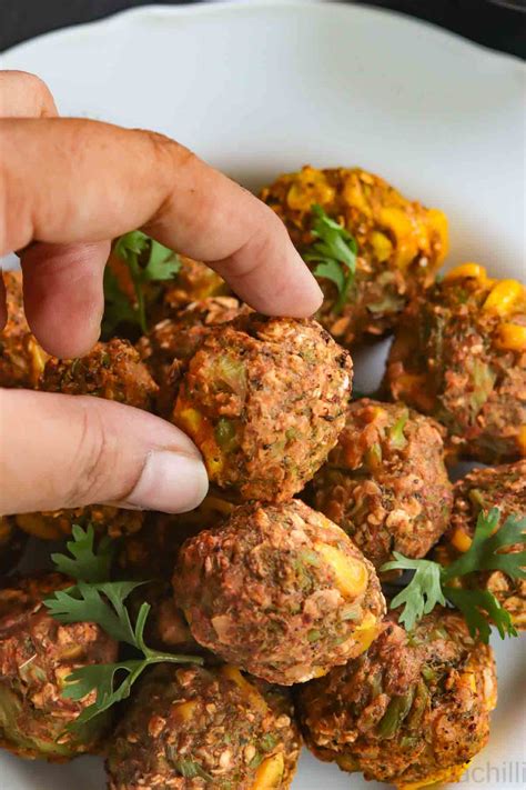 Air Fryer Broccoli Bites Recipe | Broccoli Corn Balls – Masalachilli