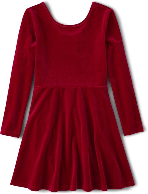 Amazon.com: The Children's Place Girls' Long Sleeve Velour Dress ...