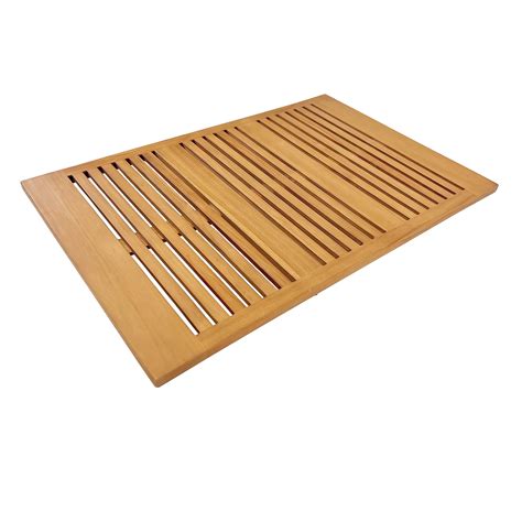 Solid Teak Bathroom Floor Mat, 30"x20" - Walmart.com