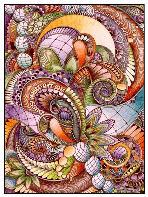 Zentangle pattern _ zentangle patterns step by step | XAKY