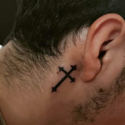 Cross Behind Ear Tattoo Meaning - Tattoo Style Trends