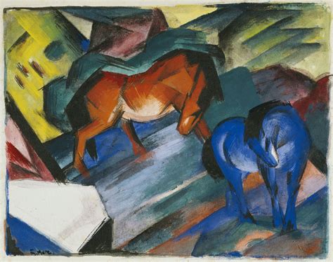 Franz Marc, Rotes und blaues Pferd, 1912 | Franz marc, Art ...